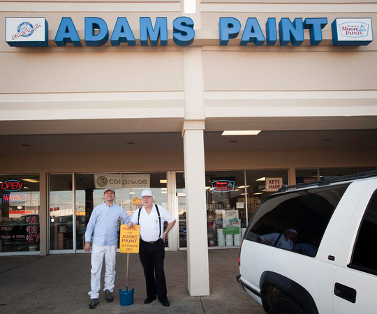 David Cunniff and John Adams at Adams Paint